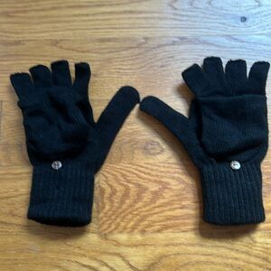 Fingerless Gloves with Mitten Covering